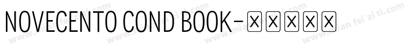 Novecento Cond Book字体转换